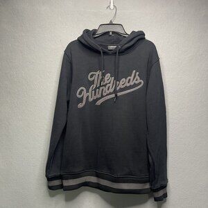 The Hundreds Black Hoodie With Logo & 1980 Sleeve Detail L